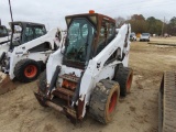 BOBCAT S250 skid steer, closed cab, rubber tire machine,1220hrs (No Bucket)