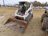 BOBCAT T190 skid steer, 72inch bucket, rubber tracks, aux hyd outlets, 3406