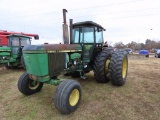 JOHN DEERE 4840 Farm Tractor,closed cab, dual tires on rear, 2 new 20.8-38