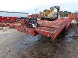 T/A 96inch x 40ft Landall trailer w/dovetail winch, pony motor
