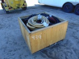 woodbox of hydraulic hoses