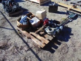 Pallet of ram, hitches, tail light kit