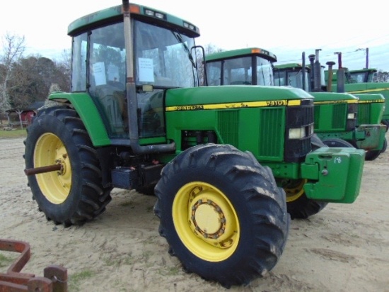 "1997 JOHN DEERE 7410 farm tractor, closed cab a/c, 4x4, power steering, lo