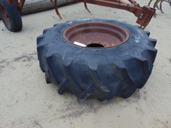 (1) Armstrong 13-24 tractor rim & tire