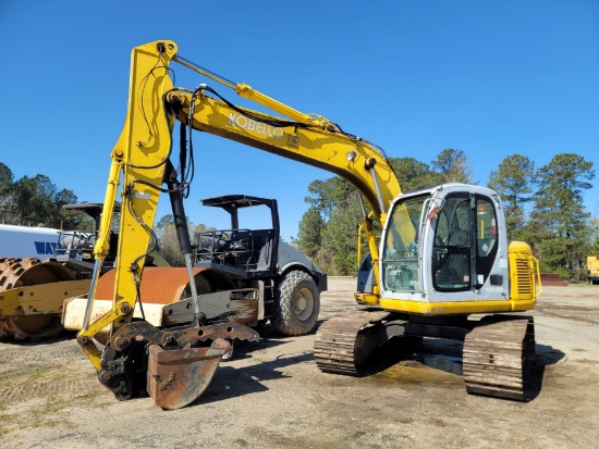 KOBELCO 135 SRLC Excavator, Closed Cab, A/C, Zero Turn 42inch Pads, Win Ray