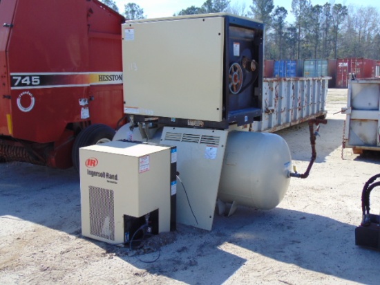 Ingersoll-Rand Air Compressor, 240gallon Tank w/Water Seperator, 32,658hrs, 3phase S/N: PX4032U04286