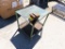 30inch x 34inch x 20inch metal table on wheels w/vise