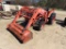 KUBOTA L3300 4x4 Tractor w/LA480 front end loader attachment, power steering, P.T.O, rear center lin