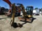 CAT 304CR mini excavator, closed cab, 38inch push blade, 16inch rubber tracks, 3418hrs, s/n: CAT0030