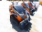 Mini ride on skid steer, gas engine, 39inch loader bucket, aux hyd outlets, 7inch rubber tracks