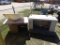 (2) metal desks w/bathroom sink
