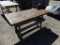 Metal work table w/wood top Wilton vise