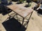 34inch x 30inch x 48inch metal work table on wheels