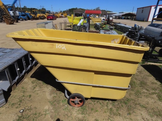 Big industrial plastic material hand cart