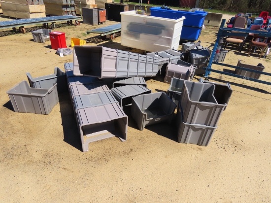 Plastic storage bins