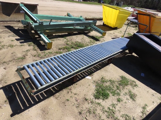 10ft Industrial hand cart w/ conveyor belt rollers