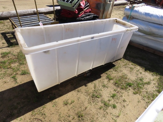Industrial hand cart w/plastic storage bin