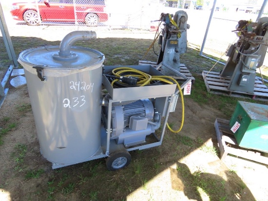 Dust collector on 4wheel cart w/240V electric motor 3phase 10hp