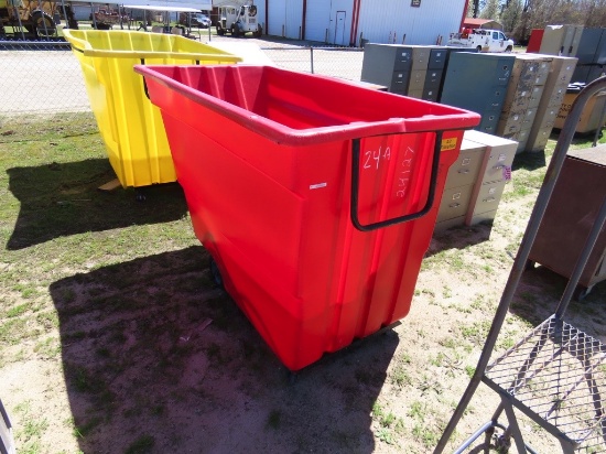 Bayhead plastic waste container w/wheels