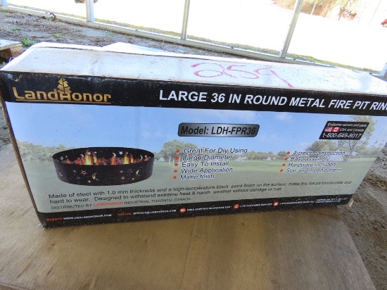 Landhonor 36inch round metal fire pit ring