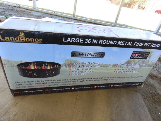 Landhonor 36inch round metal fire pit ring
