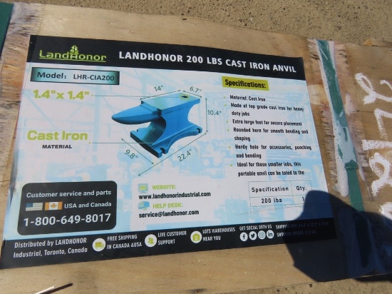 Landhonor 200lb cast iron anvil