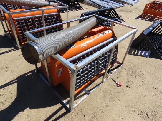 Skid steer double discharge concrete mixer