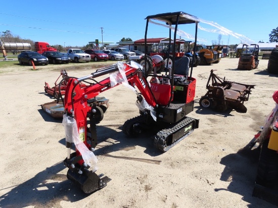 MIVA VA13 mini excavator, 13hp gas engine, 16inch bucket, 7inch rubber tracks, 36inch push blade, s/