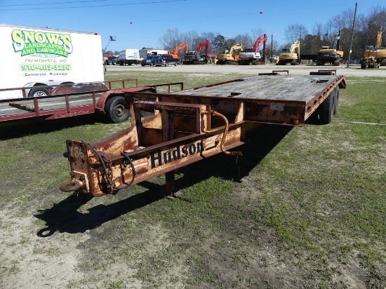 Hudson T/A tag trailer, deckover, 96inch x 18ft w/5ft dovetail w/ramps **NO TITLE**