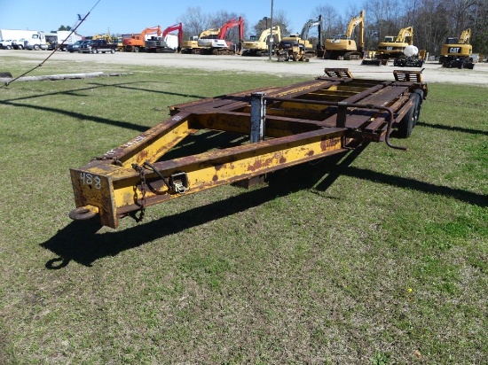 96inch x 19ft Tri/axle tag trailer w/4ft dove tail w/ramps, s/n: 6183H