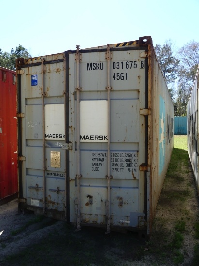 Maersk 40ft high cube sea container, s/n: MSKU0316756