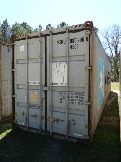 Maersk 40ft high cube sea container, s/n: MSKU9852066
