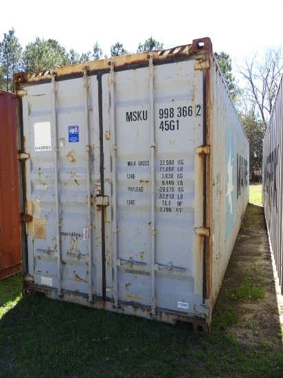 Maersk 40ft high cube sea container, s/n: MSKU9983662