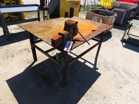 3ft x 4ft x 5ft metal table w/Columbian vise