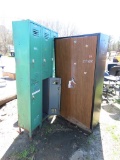 School locker w/metal storage cabinet
