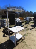 30inch x 36inch metal work table w/work light