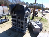 Pallet of plastic storage containers