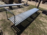 13ft Hytrol industrial hand cart w/conveyor belt rollers