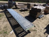 13ft Hytrol industrial hand cart w/conveyor belt rollers