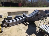 Pallet of plastic storage bins