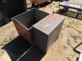 (2) drawer filing cabinet w/ excel industrial box w/wheels