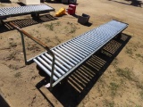Industrial 12ft material haul cart w/ conveyor belt rollers