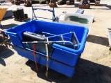 Industrial rubber container w/wheels