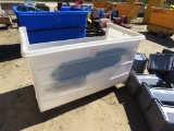 Industrial rubber container w/wheels