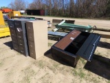 (3) filing cabinets w/metal storage cabinet