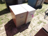 (2) metal filing cabinet w/2 drawers