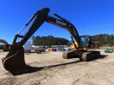2012 JOHN DEERE 350G LC excavator, closed A/C cab, 31.5inch steel tracks, 50inch Hensley digging buc