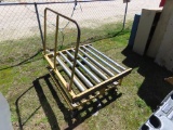 4ft x 4ft hand cart w/ conveyor belt rollers