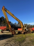 JOHN DEERE 790E excavator, closed cab, long reach boom,60inch clean out bucket, 31.5inch steel track
