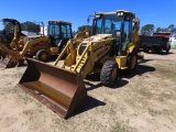 Komatsu WB 146 backhoe, closed cab, 90inch JCB loader bucket, extended hoe, 47inch WR clean-out buck
